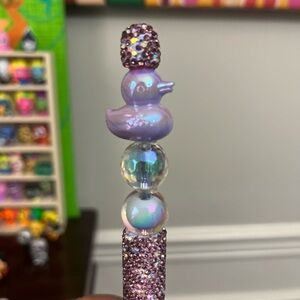 Purple Duck Beaded Pen